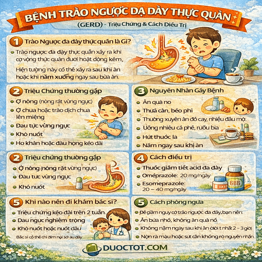 BỆNH TRÀO NGƯỢC DẠ DÀY THỰC QUẢN (GERD)